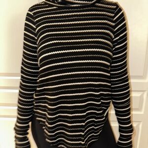 Free People Striped Turtleneck